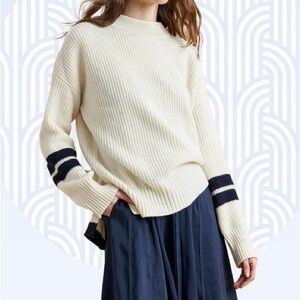 La Ligne Collegiate Cashmere Sweater in ivory size XS